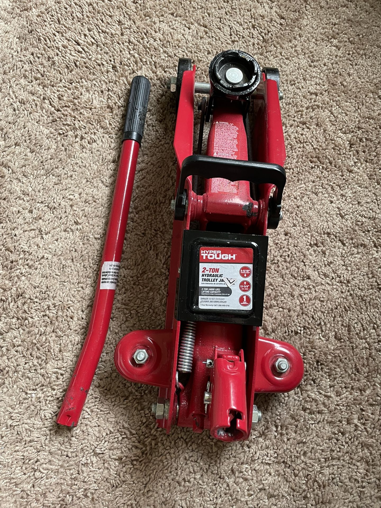 Hyper Tough 2 Ton Hydraulic Trolley Jack Red for Sale in Deerfield