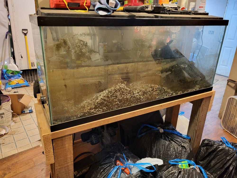 50 Gal Fish Tank, Light, Lids, Filter