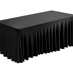 Black table skirt spandex