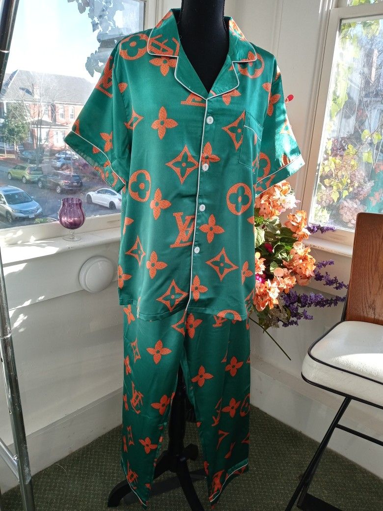 Pajama Set Satin Nightware Loungewear Pjs LONG-SLEEVE AVAILABLE