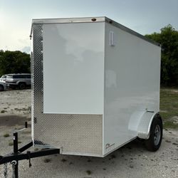 New 6x8SA Enclosed Trailer