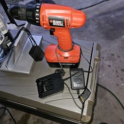 Black N Decker Power Drill Charger AND  2 Batteries 