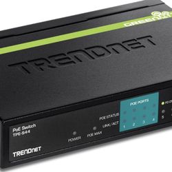 TRENDnet 8-Port PoE Switch, TPE-S44, Ethernet Splitter, 30W Power Budget, 1.6 Gbps Switching Capacity, 10/100Mbps, NDAA & TAA Compliant, Lifetime Manu