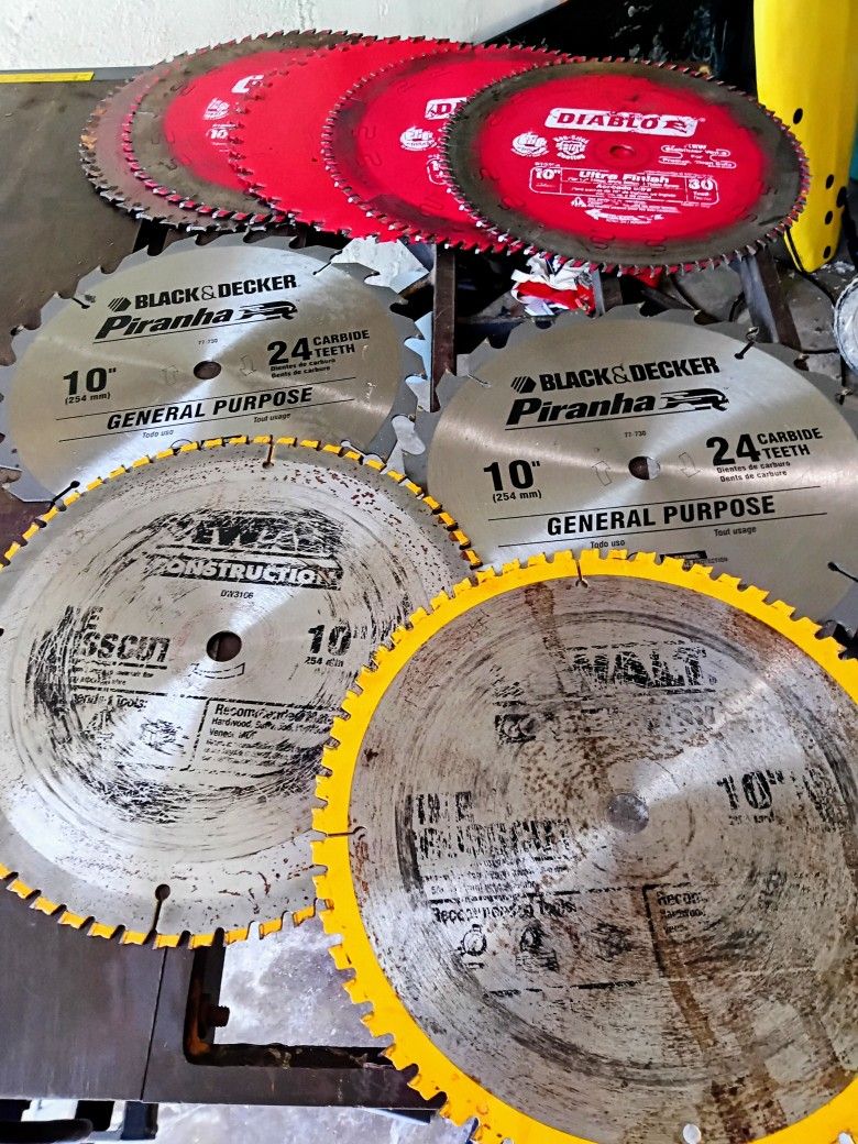 10" Miter/Table Saw Blades Most Are New