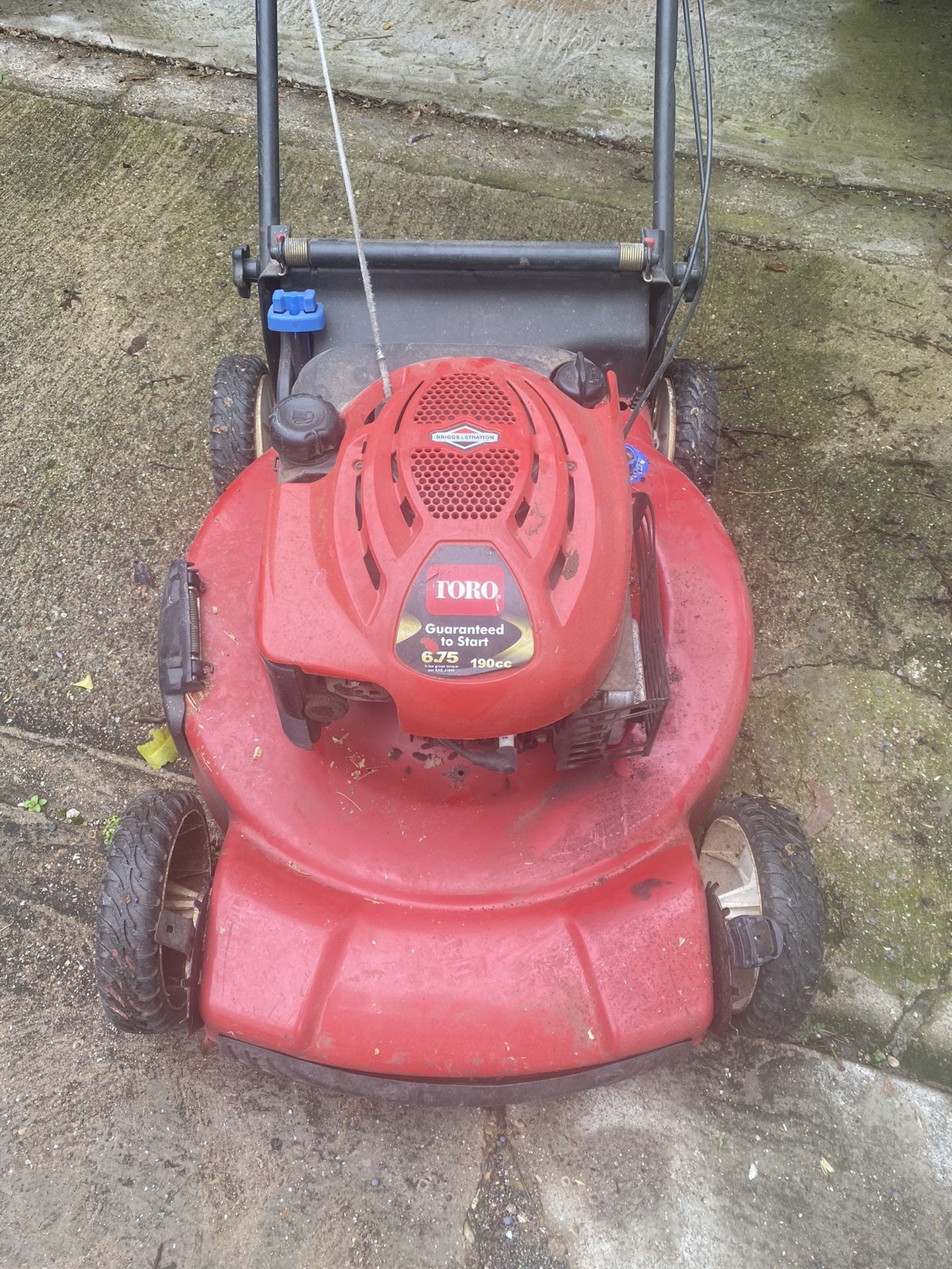 Toro lawn mower 190cc 6.75 torque self propelled for Sale in Dallas, TX