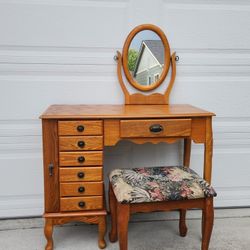 Solid Oak Vanity 