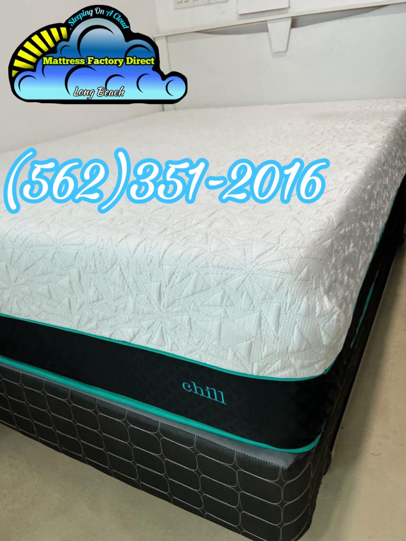 Chill Queen Mattress And Boxspring Bed Set New Cama