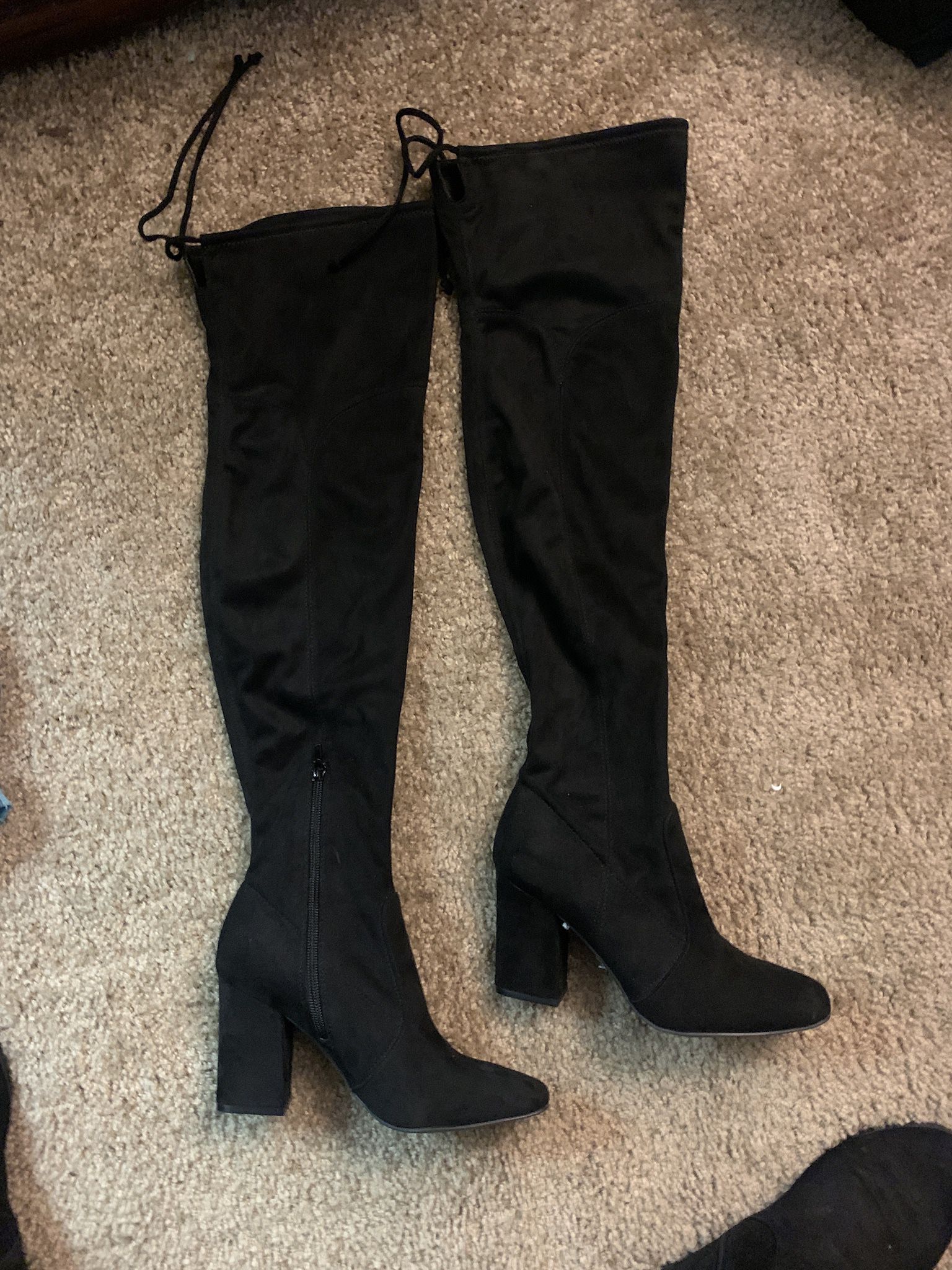 Brand New Size 7 Suede Ladies Thigh High Boots 
