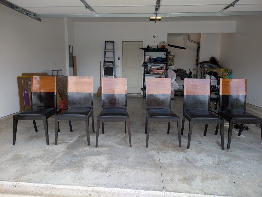 Hand made designer dinning chairs 6set $1200 each$225 (pick up , cash only)