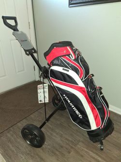TOURTECH GOLF BAG & WORLD OF GOLF CART, TAYLOR-MADE  320Ti driver 