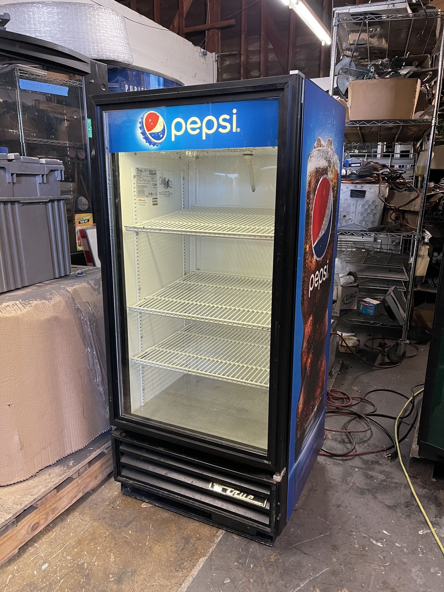 True GDM-10 Pepsi Beverage Commercial Cooler Refrigerator