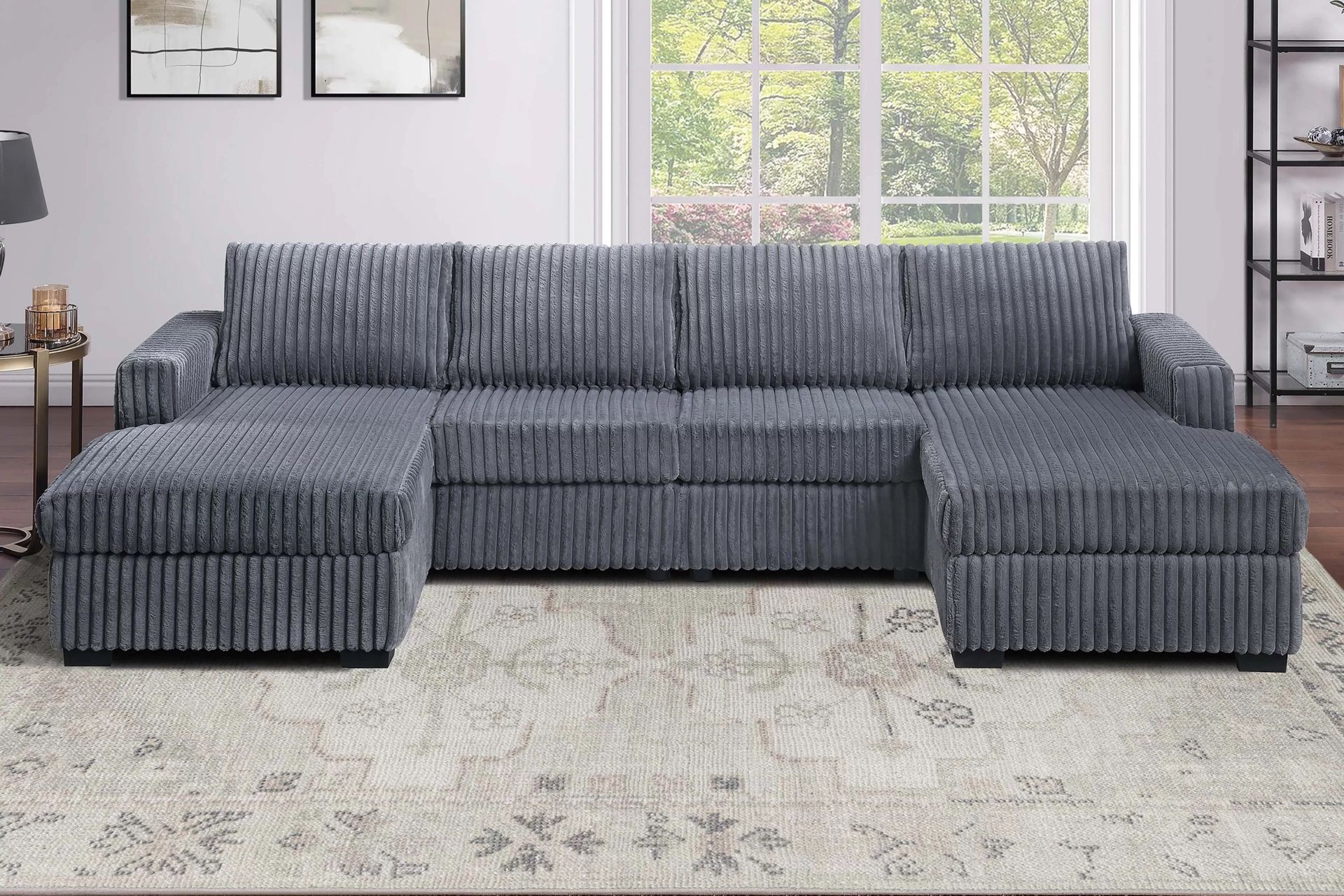 Brand New Super Plush Comfy Corduroy Sectional