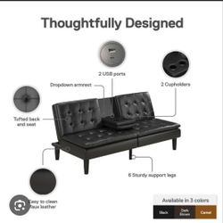 Mainstays Futon With Cupholder And USB