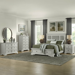 Queen Wood Bed Frame with Storage