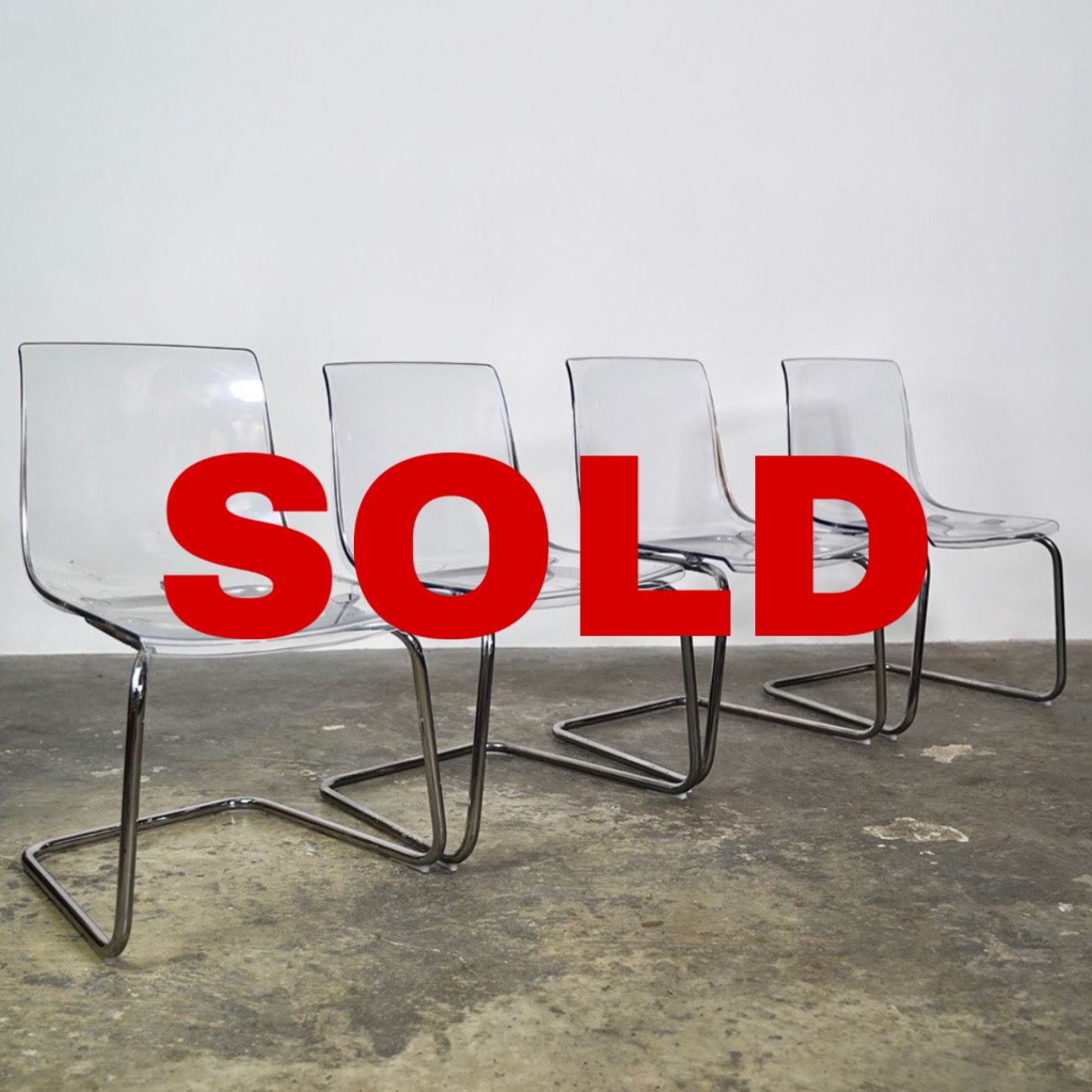 ✨ "BEST SELLER" IKEA TOBIAS CHAIR (CLEAR/CHROME/PLATED)