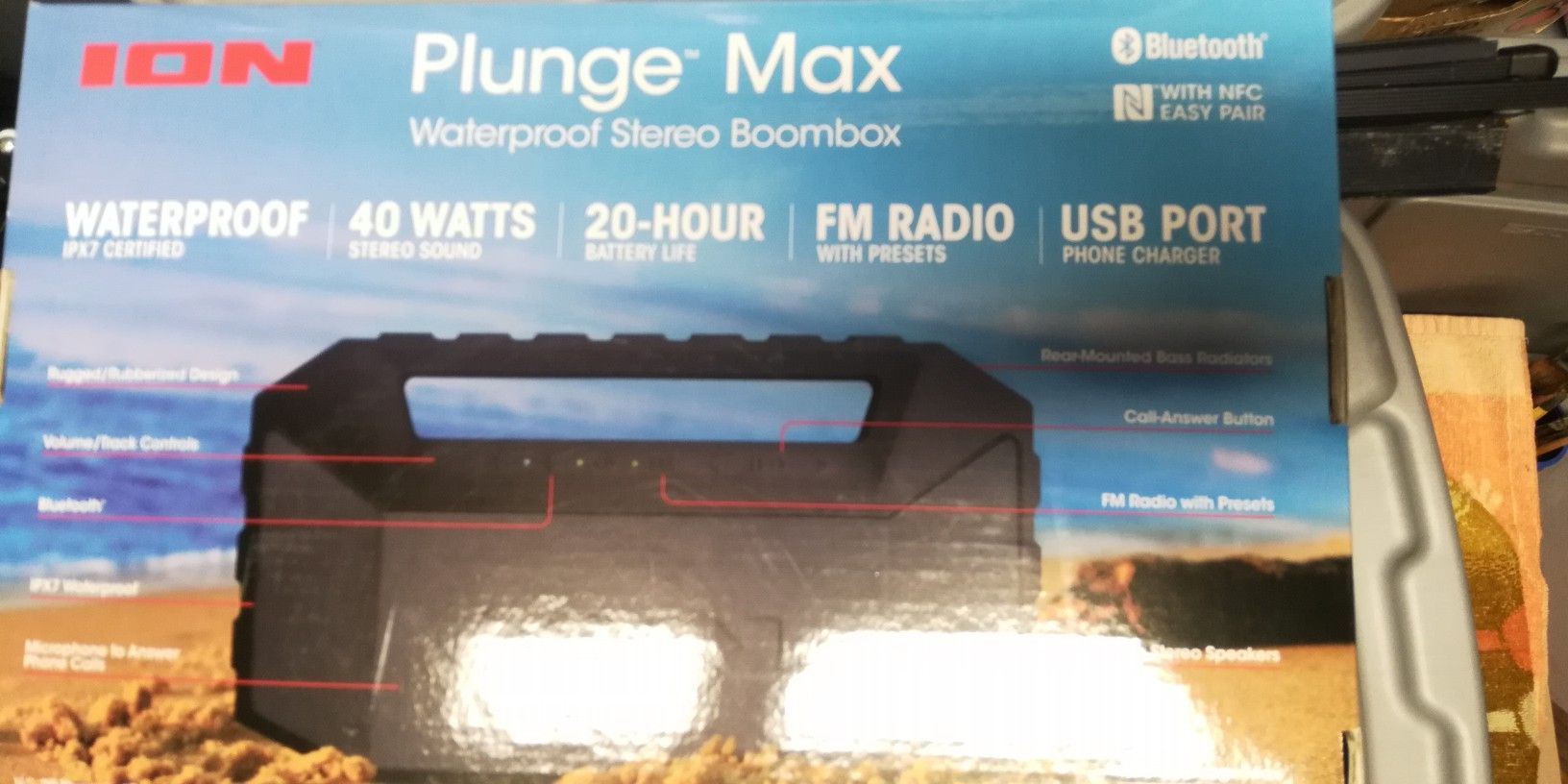 Ion Plungemax Boombox, New In Original Box
