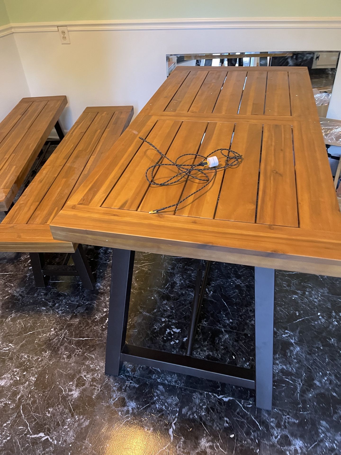 Bench Style Kitchen Table Set