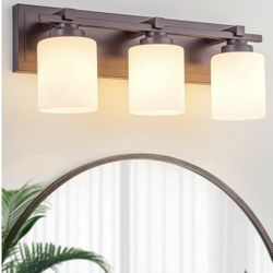 3 Light Modern Bathroom Light Fixtures Over Mirror