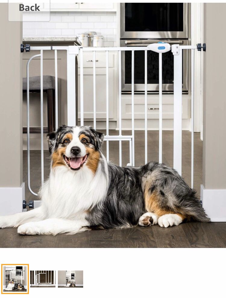 Carlson extra wide pet/ child gate with pet door- pending pick up