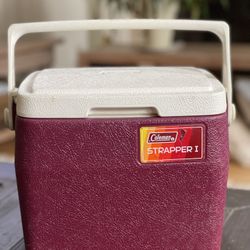 Coleman Strapper Red and White Lunch Cooler