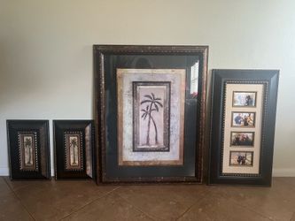 Palm Tree wall grouping - 4 pieces