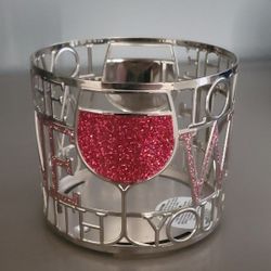 Bath & Body Works Love The Wine Your With Candle Holder 