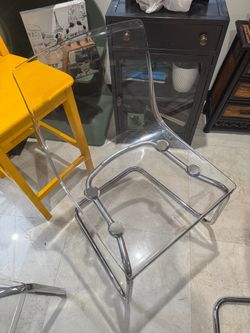 3 Clear IKEA Tobias Chairs