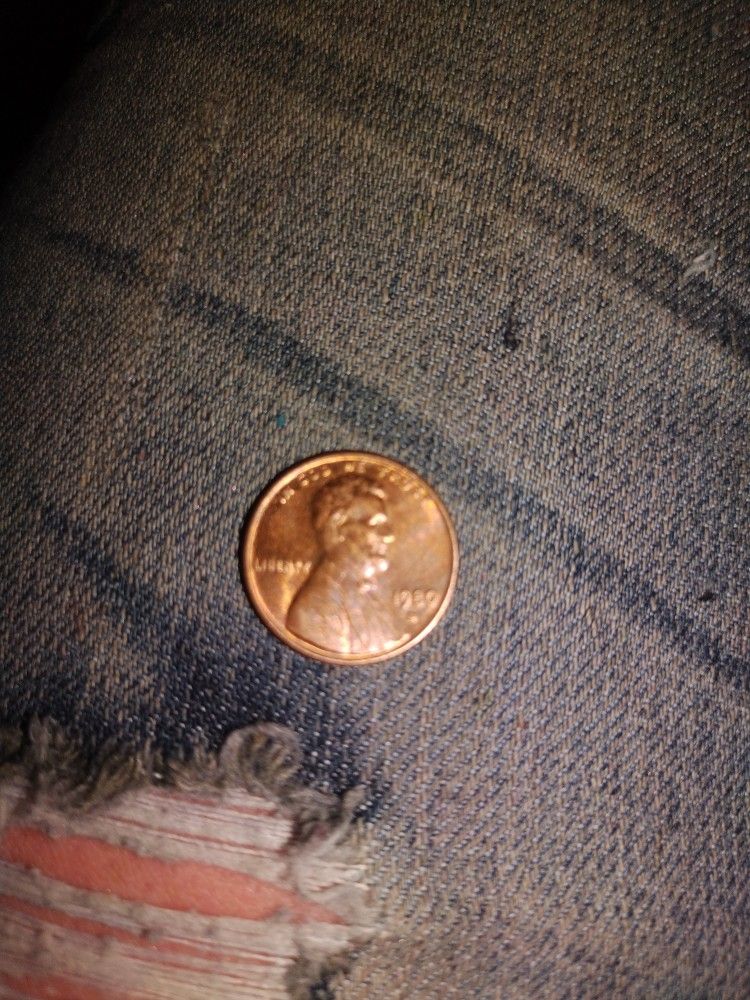 1980 D Bronze Penny Error