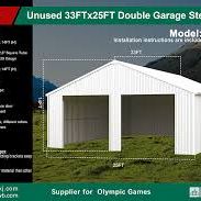 KJ 33ft by 25ft Metal Garage Building. NEW!