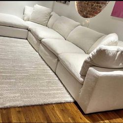 Natural Restoration Hardware Cloud couch 5 Modular ottoman RH Regular Depth