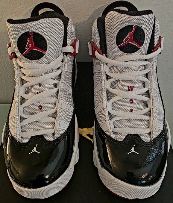JORDAN 6 RINGS PS WHITE/BLACK/UNIVERSITY RED SIZE 13C PRESCHOOL
