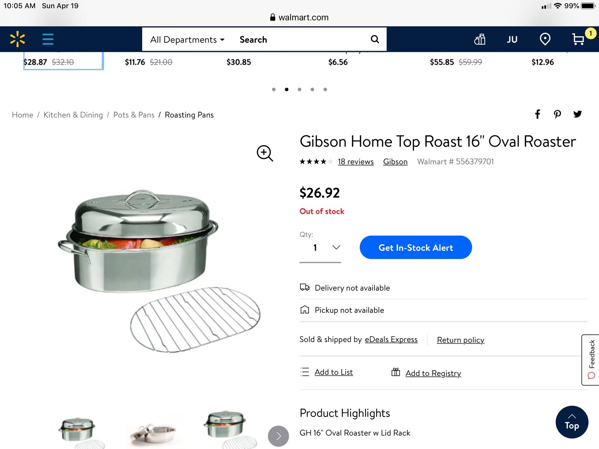 Stainless steel roaster