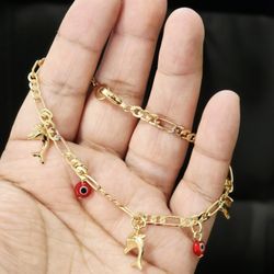 14k Gold Plated Dolphins Bracelet