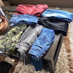 380 Clothing Men Women Boy Kids Mixed Size Jeans Pants Shorts Tishert Jacket Like VeryGood All For $250