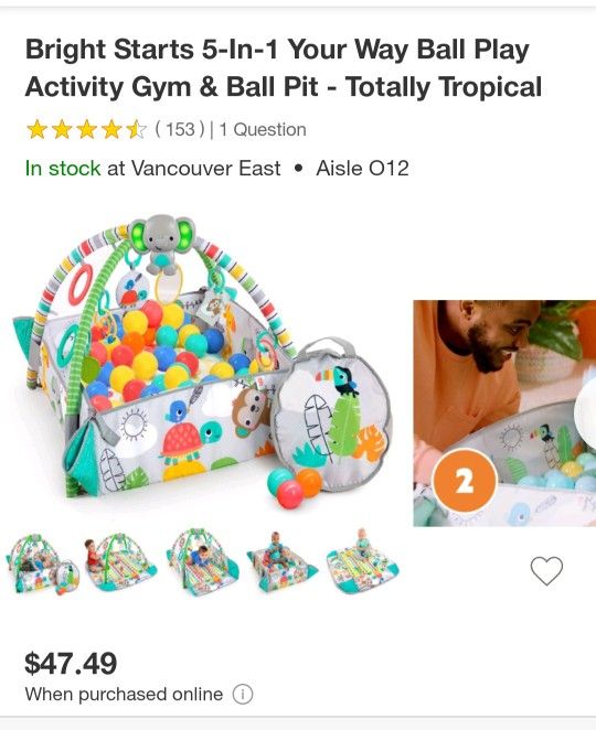 Bright Stars 5 In 1 Activity Gym & Ball Pit