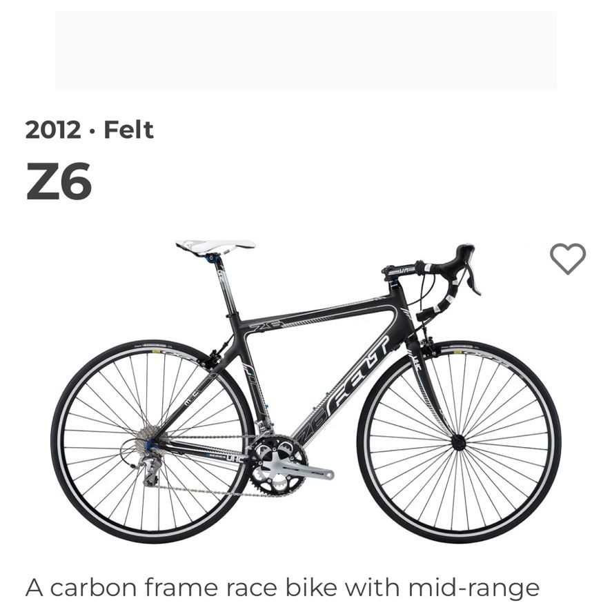 Felt Z6 Carbon Fiber Road Bike , 16 Speed In Excellent Condition