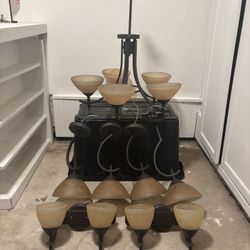 Dining Room Light Fixture Set 