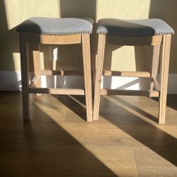 Two Gray Stools 