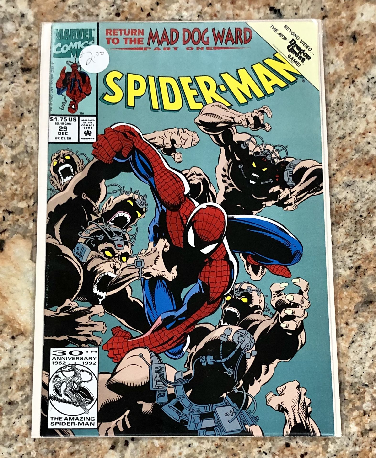 SPIDER-MAN #29 (1992) MARVEL Return to the Mad Dog Ward Part 1