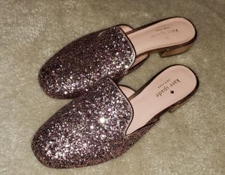 Kate Spade Pink Glitter Mules 7.5M
