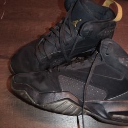 Black Jordans Sz 7y Unisex Lift Off Collection Retro Sneakers With Black Sparkle Trim! Very Good Condition! 