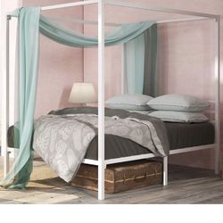 Zinus Queen Size Canopy Bed Brand New In Unopened Box 