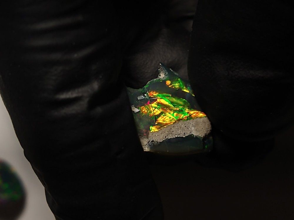 Beautiful Natural Polished Black Opal