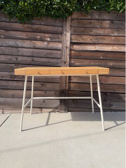 bamboo IKEA desk