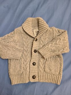 JANIE AND JACK The Cable Shawl Collar Cardigan