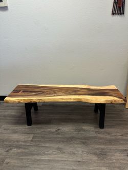 Solid Wood Live Edge Bench – 55.5”