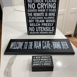 Man Cave signs