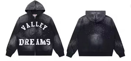 VALLEY DREAMS RHINESTONED ZIPUP HOODIES
