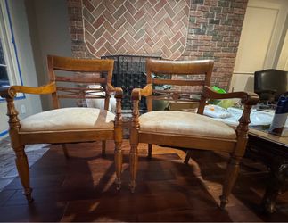 Pair of Traditional Wooden Armchairs