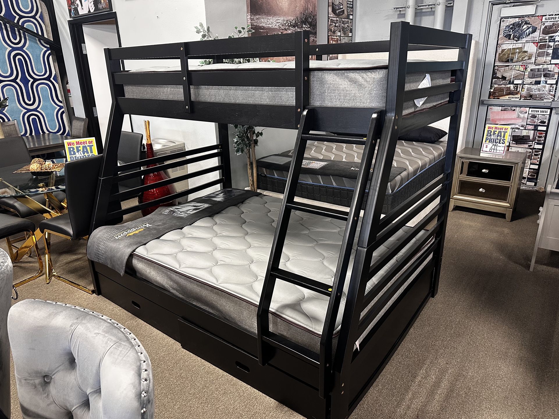 Twin On Full Bunk Bed! $699! Easy Financing! 💙🛋️🚌 